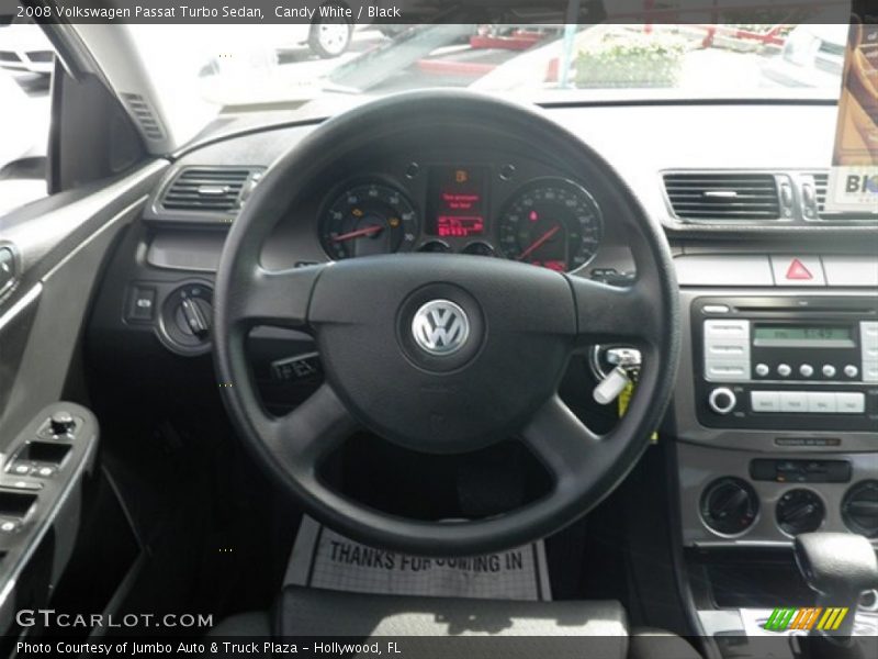 Candy White / Black 2008 Volkswagen Passat Turbo Sedan