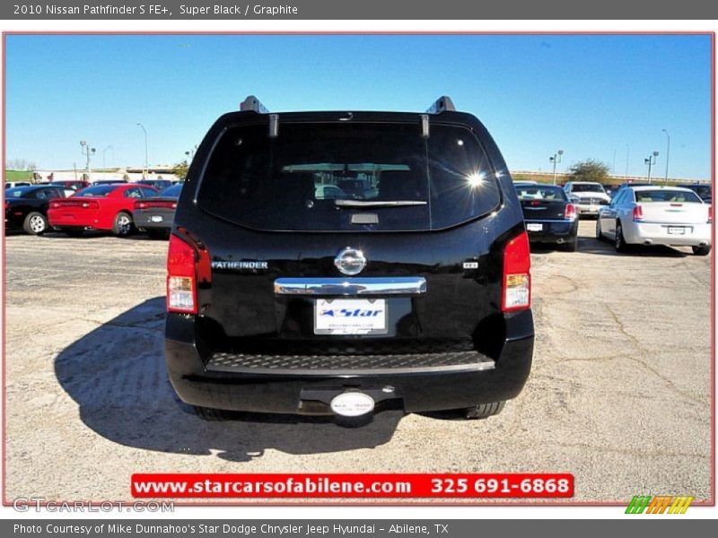 Super Black / Graphite 2010 Nissan Pathfinder S FE+