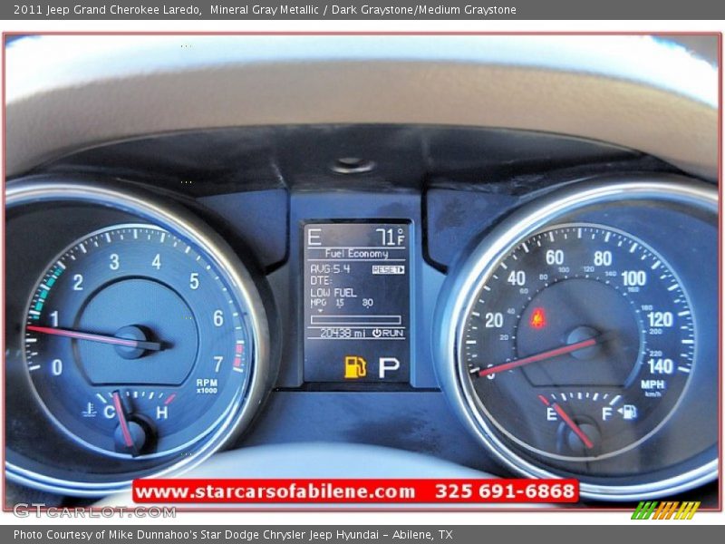 Mineral Gray Metallic / Dark Graystone/Medium Graystone 2011 Jeep Grand Cherokee Laredo
