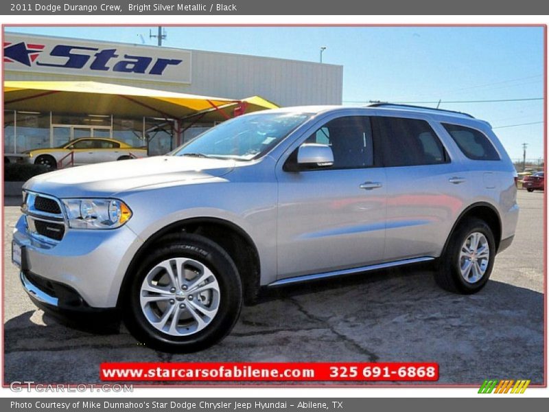 Bright Silver Metallic / Black 2011 Dodge Durango Crew