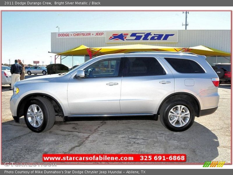Bright Silver Metallic / Black 2011 Dodge Durango Crew