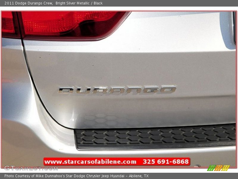 Bright Silver Metallic / Black 2011 Dodge Durango Crew
