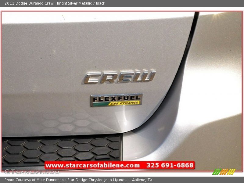 Bright Silver Metallic / Black 2011 Dodge Durango Crew