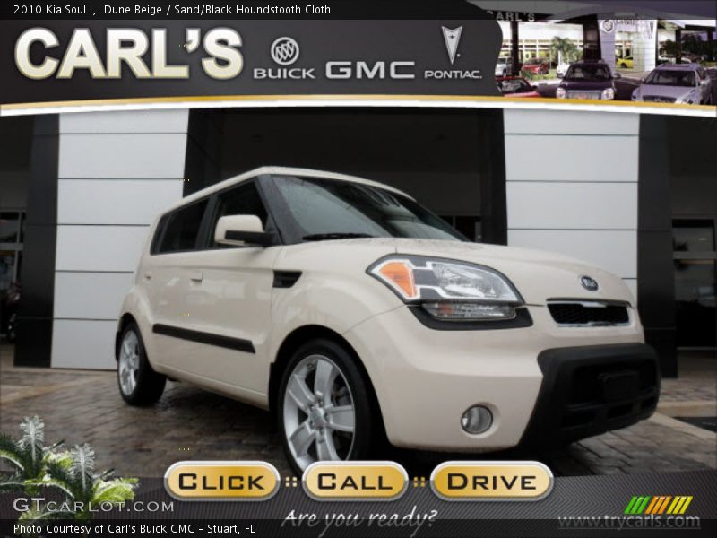 Dune Beige / Sand/Black Houndstooth Cloth 2010 Kia Soul !