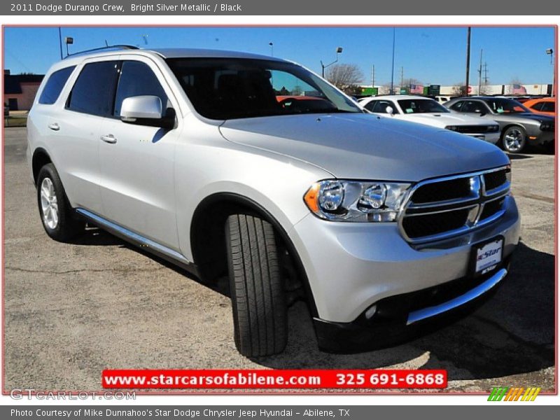 Bright Silver Metallic / Black 2011 Dodge Durango Crew