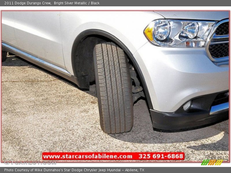 Bright Silver Metallic / Black 2011 Dodge Durango Crew