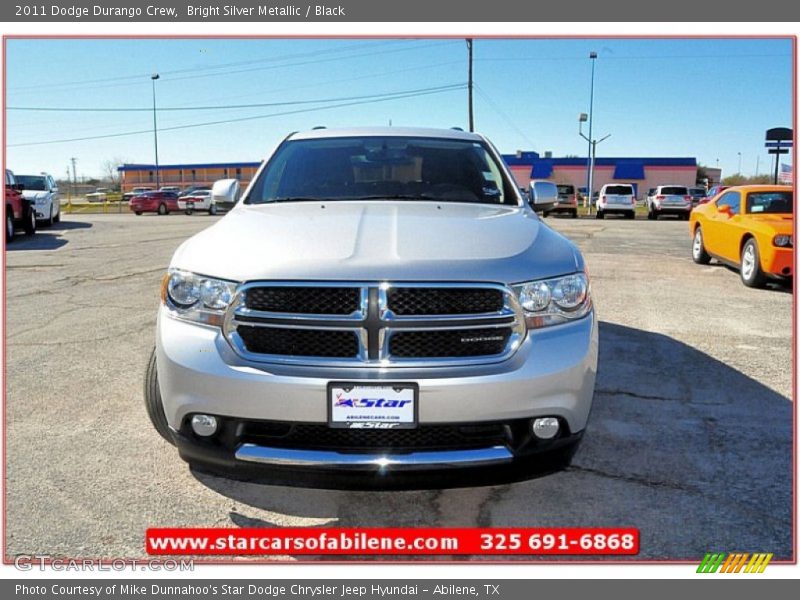 Bright Silver Metallic / Black 2011 Dodge Durango Crew