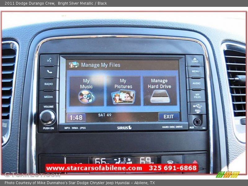 Bright Silver Metallic / Black 2011 Dodge Durango Crew
