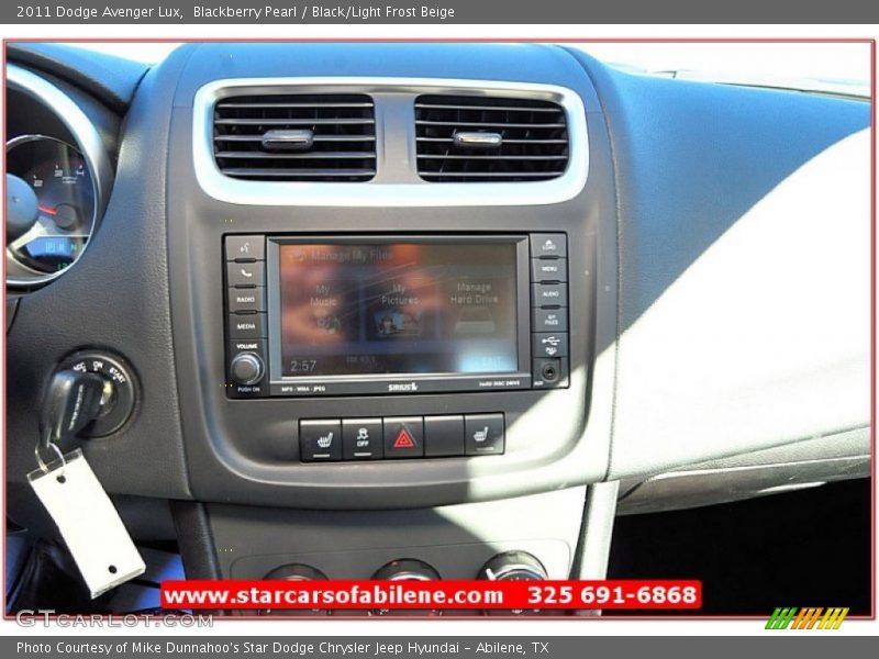 Blackberry Pearl / Black/Light Frost Beige 2011 Dodge Avenger Lux