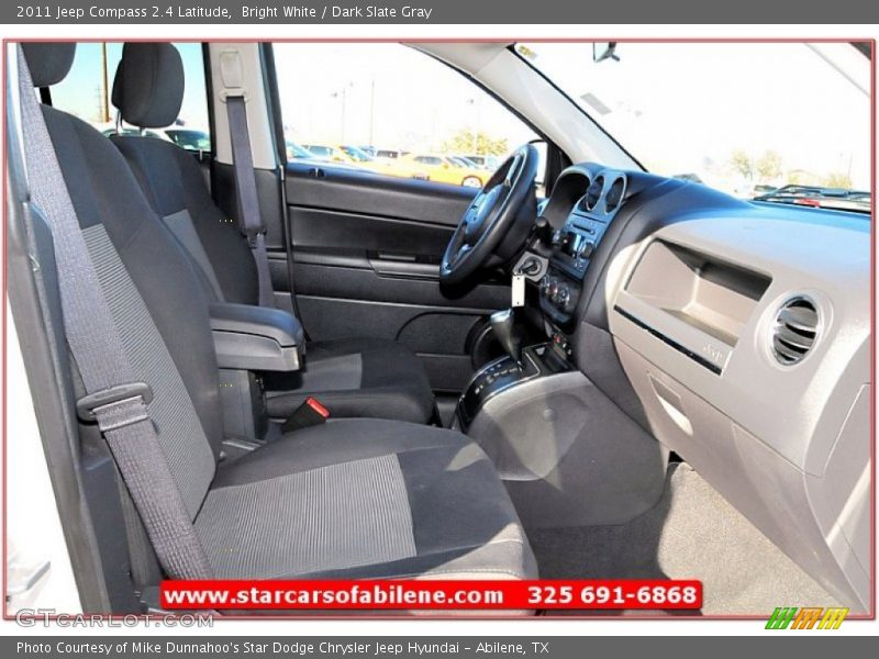 Bright White / Dark Slate Gray 2011 Jeep Compass 2.4 Latitude