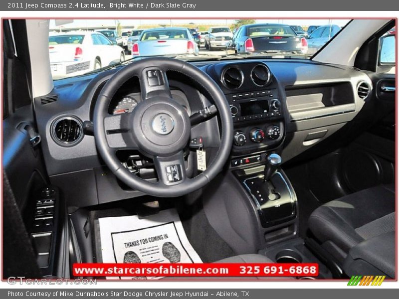 Bright White / Dark Slate Gray 2011 Jeep Compass 2.4 Latitude