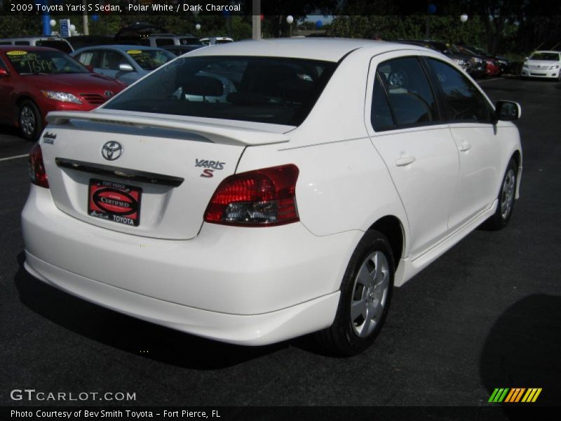 Polar White / Dark Charcoal 2009 Toyota Yaris S Sedan