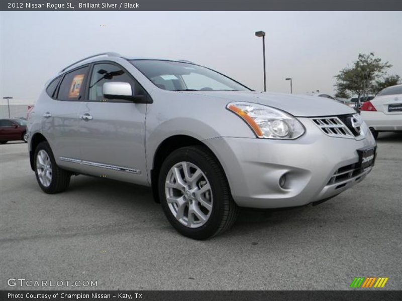 Brilliant Silver / Black 2012 Nissan Rogue SL