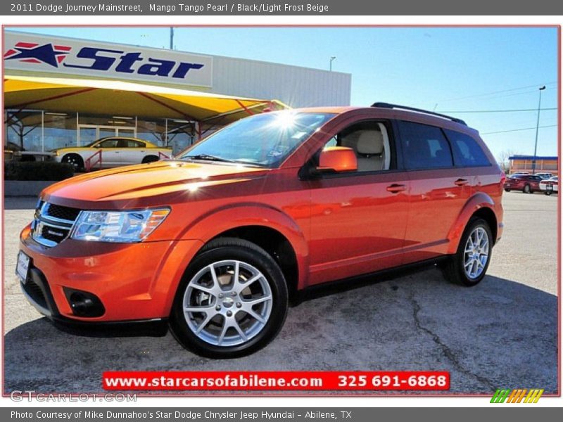 Mango Tango Pearl / Black/Light Frost Beige 2011 Dodge Journey Mainstreet