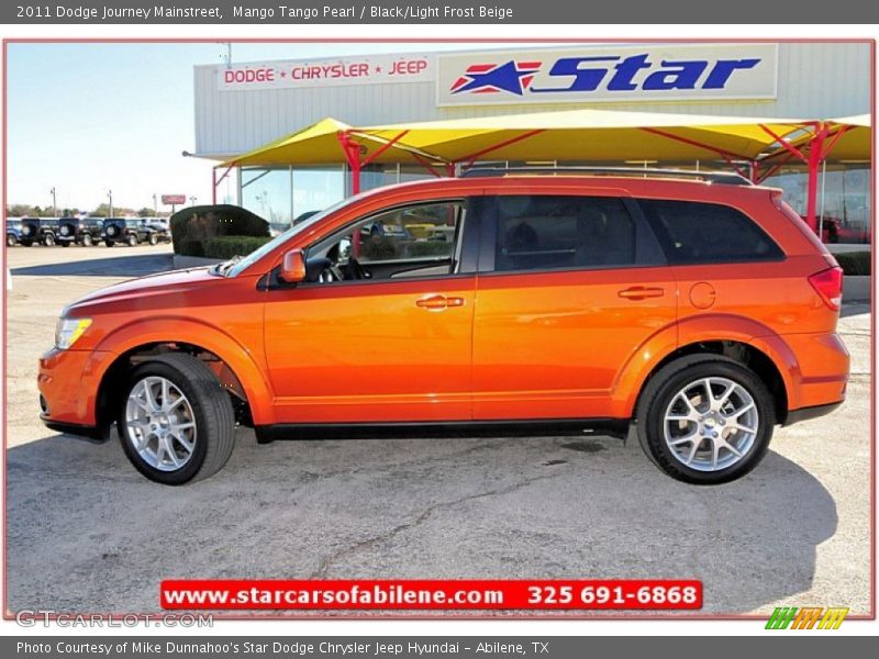 Mango Tango Pearl / Black/Light Frost Beige 2011 Dodge Journey Mainstreet