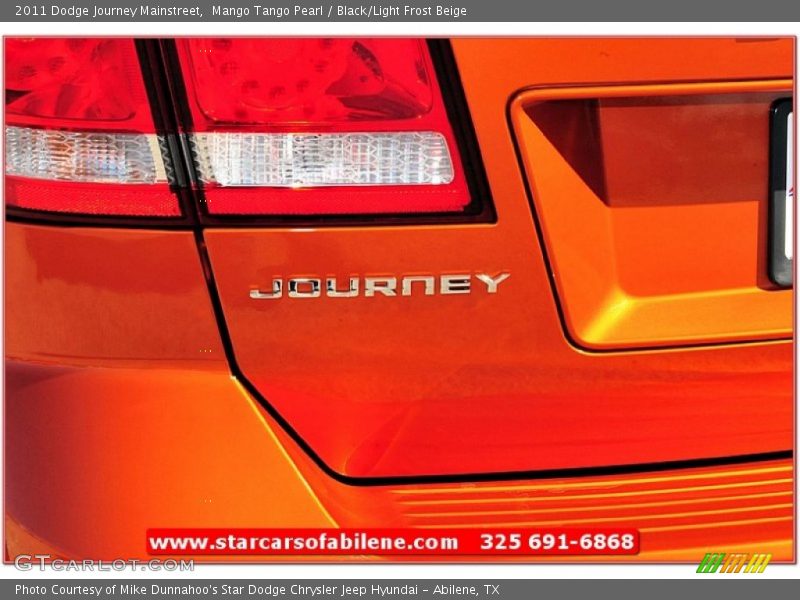 Mango Tango Pearl / Black/Light Frost Beige 2011 Dodge Journey Mainstreet
