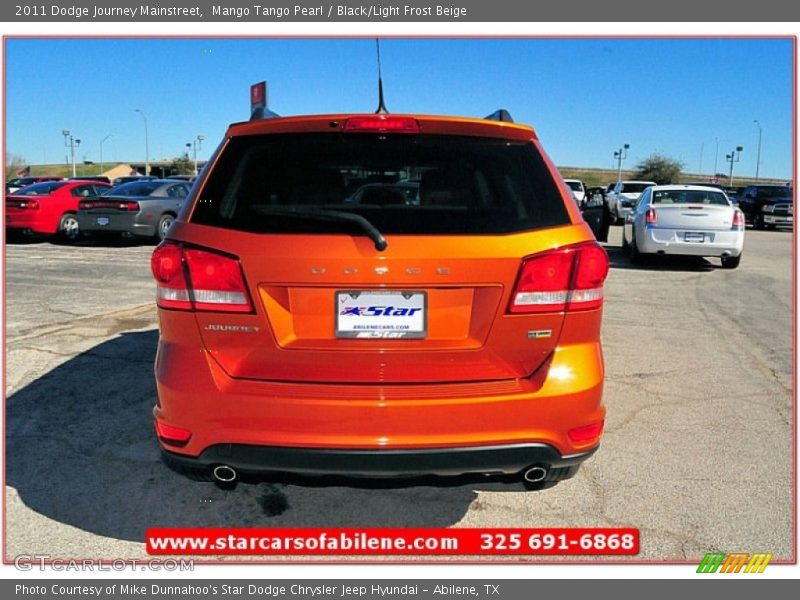 Mango Tango Pearl / Black/Light Frost Beige 2011 Dodge Journey Mainstreet
