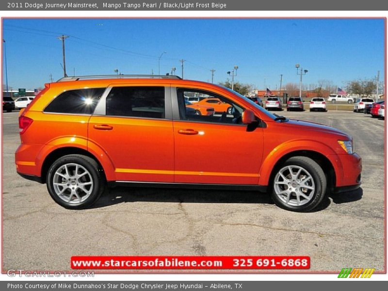 Mango Tango Pearl / Black/Light Frost Beige 2011 Dodge Journey Mainstreet
