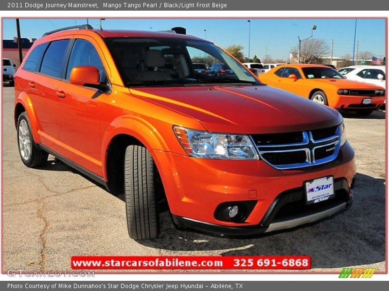 Mango Tango Pearl / Black/Light Frost Beige 2011 Dodge Journey Mainstreet