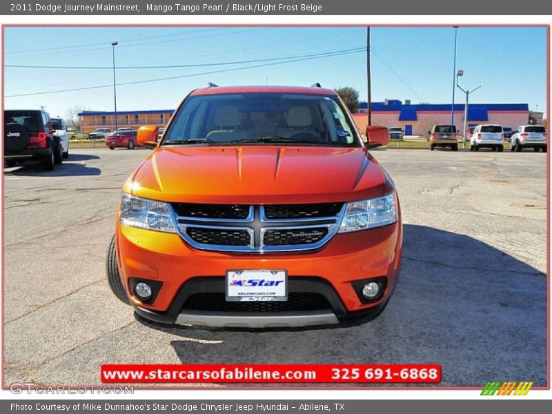 Mango Tango Pearl / Black/Light Frost Beige 2011 Dodge Journey Mainstreet