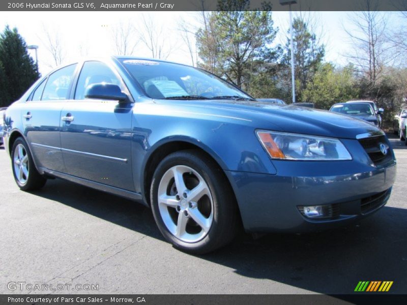 Aquamarine Pearl / Gray 2006 Hyundai Sonata GLS V6