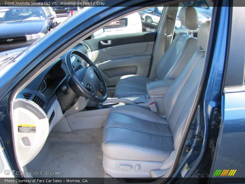 Aquamarine Pearl / Gray 2006 Hyundai Sonata GLS V6