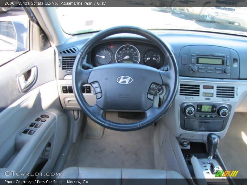 Aquamarine Pearl / Gray 2006 Hyundai Sonata GLS V6