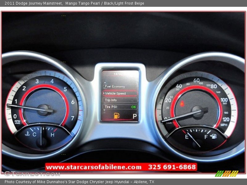 Mango Tango Pearl / Black/Light Frost Beige 2011 Dodge Journey Mainstreet
