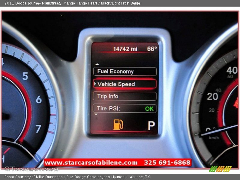 Mango Tango Pearl / Black/Light Frost Beige 2011 Dodge Journey Mainstreet