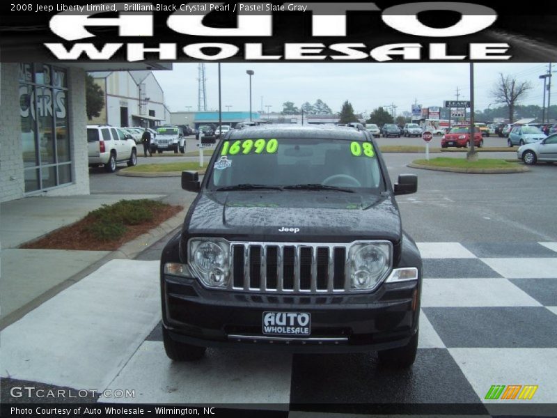 Brilliant Black Crystal Pearl / Pastel Slate Gray 2008 Jeep Liberty Limited