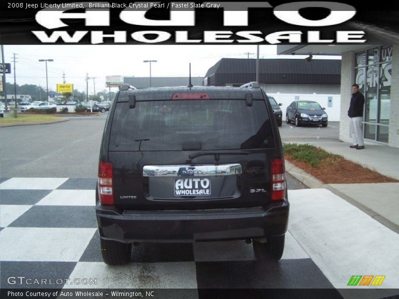 Brilliant Black Crystal Pearl / Pastel Slate Gray 2008 Jeep Liberty Limited