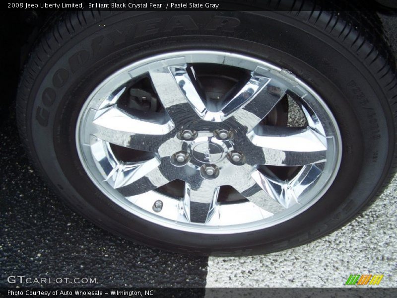 Brilliant Black Crystal Pearl / Pastel Slate Gray 2008 Jeep Liberty Limited