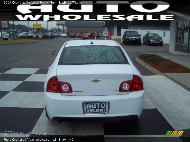 Summit White / Titanium 2009 Chevrolet Malibu LS Sedan