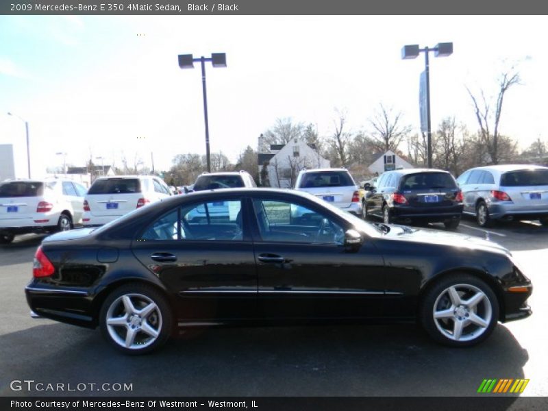 Black / Black 2009 Mercedes-Benz E 350 4Matic Sedan
