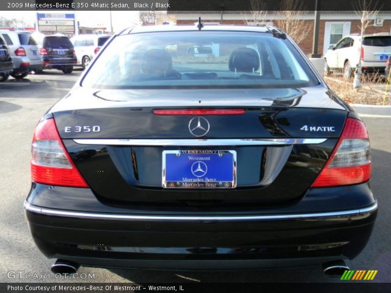 Black / Black 2009 Mercedes-Benz E 350 4Matic Sedan