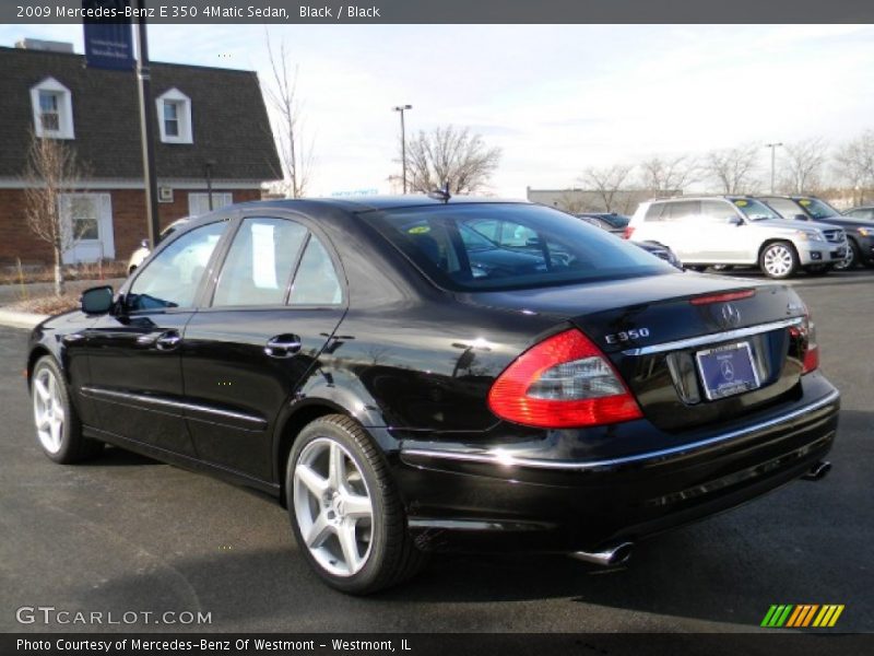 Black / Black 2009 Mercedes-Benz E 350 4Matic Sedan