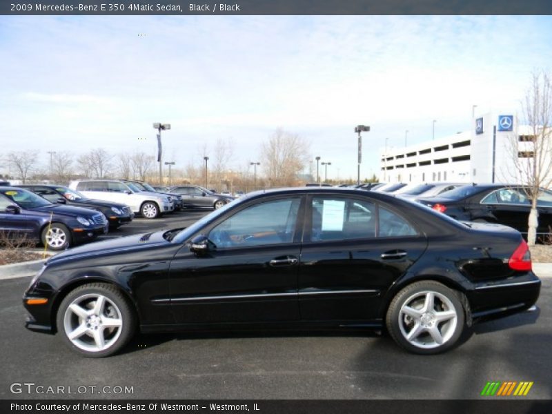 Black / Black 2009 Mercedes-Benz E 350 4Matic Sedan