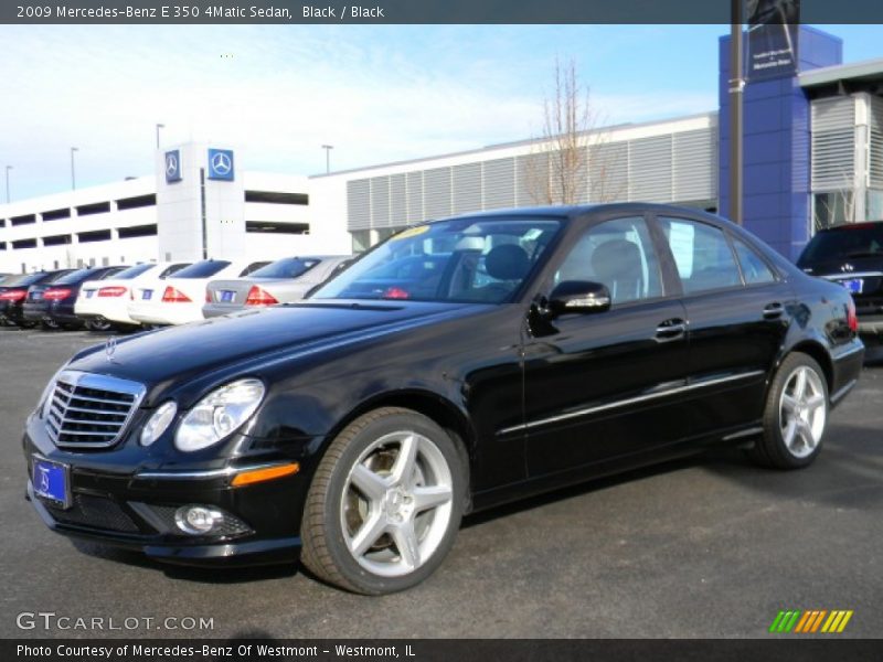 Black / Black 2009 Mercedes-Benz E 350 4Matic Sedan