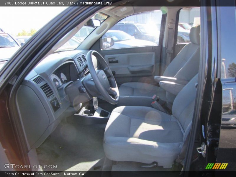 Black / Medium Slate Gray 2005 Dodge Dakota ST Quad Cab