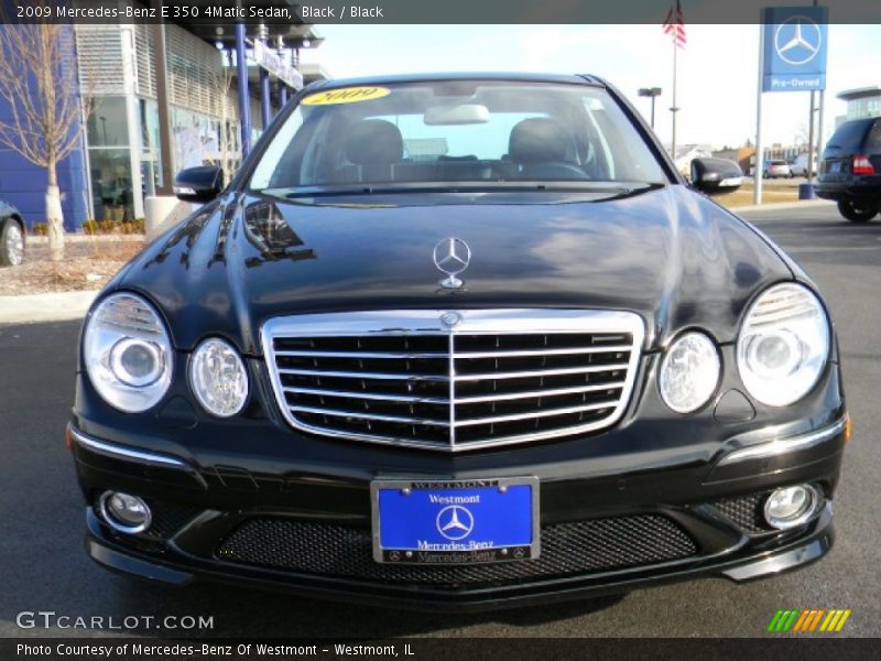 Black / Black 2009 Mercedes-Benz E 350 4Matic Sedan