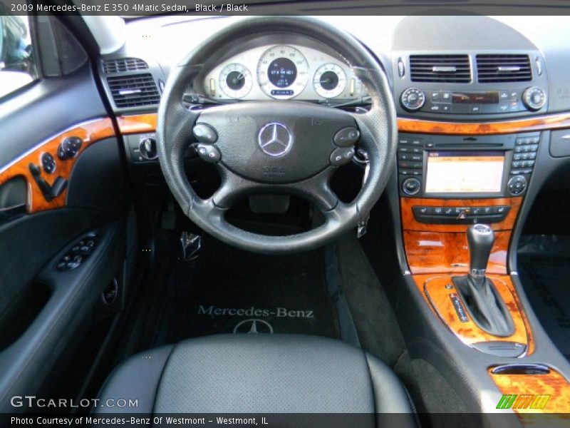 Black / Black 2009 Mercedes-Benz E 350 4Matic Sedan