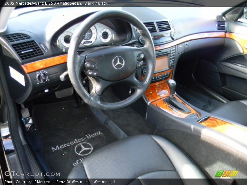 Black / Black 2009 Mercedes-Benz E 350 4Matic Sedan