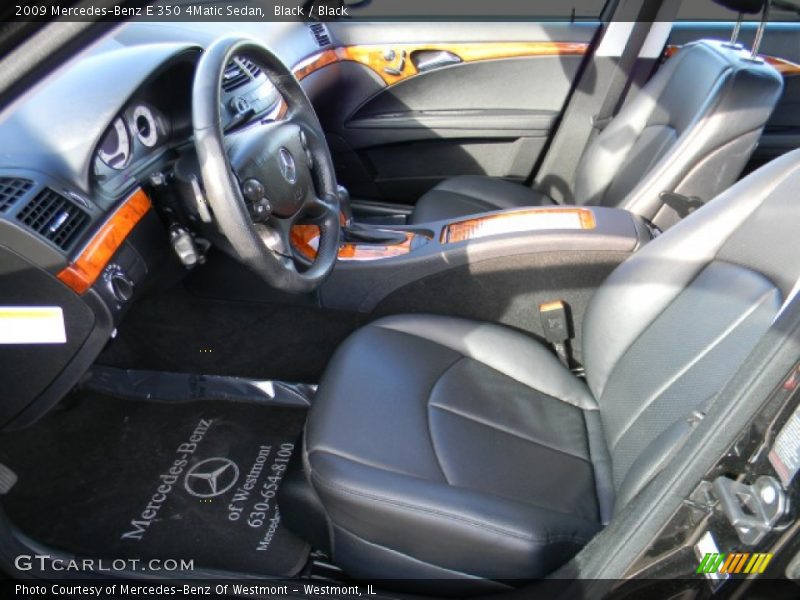 Black / Black 2009 Mercedes-Benz E 350 4Matic Sedan