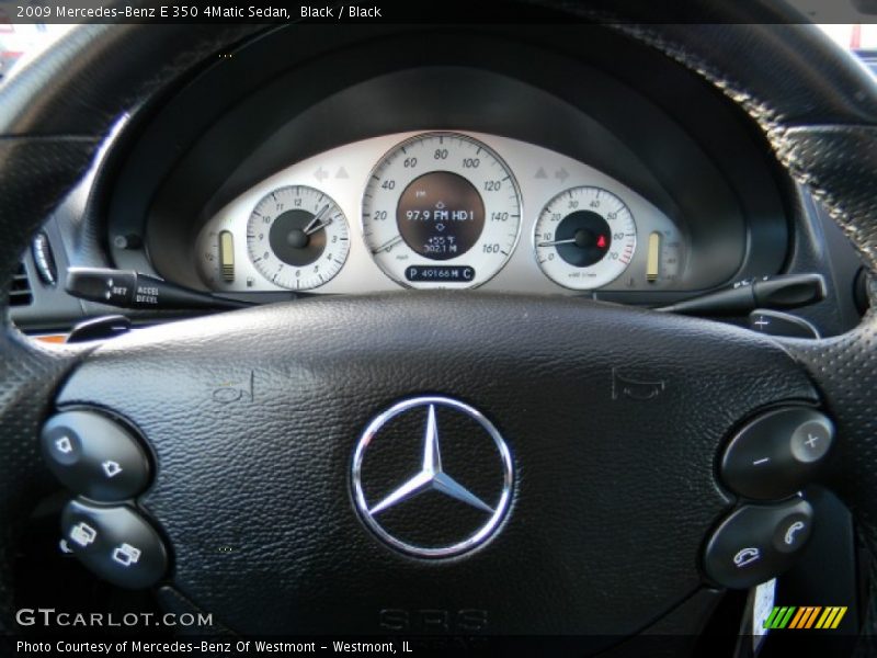 Black / Black 2009 Mercedes-Benz E 350 4Matic Sedan