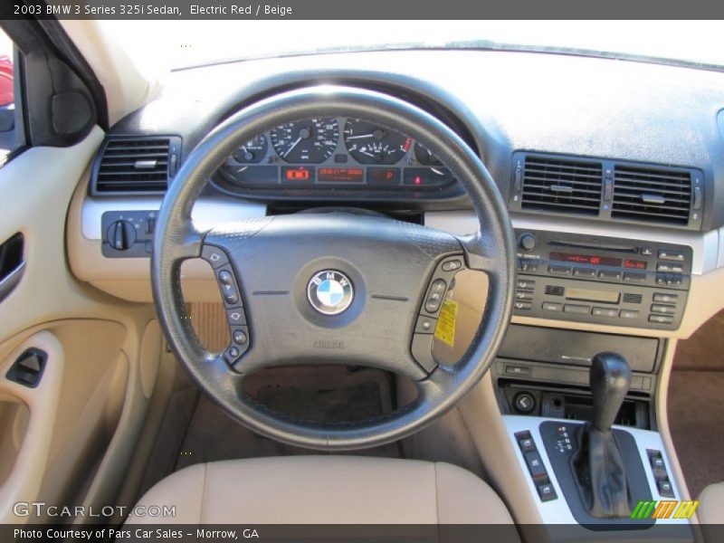 Electric Red / Beige 2003 BMW 3 Series 325i Sedan