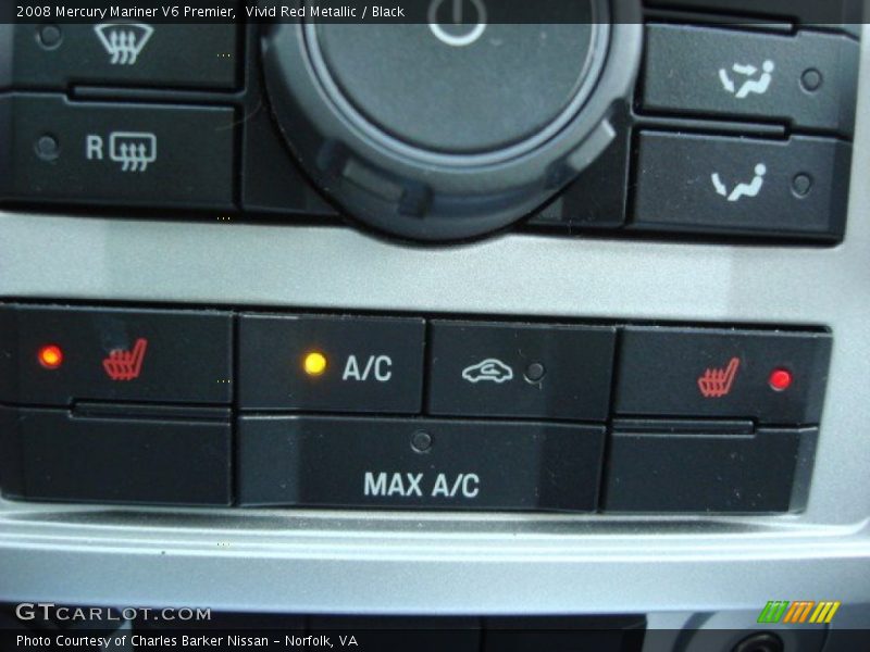 Vivid Red Metallic / Black 2008 Mercury Mariner V6 Premier