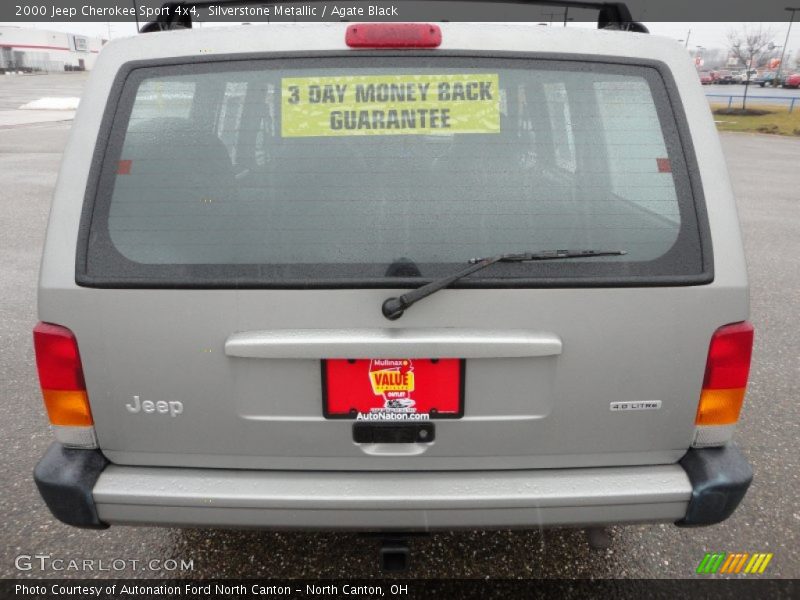 Silverstone Metallic / Agate Black 2000 Jeep Cherokee Sport 4x4