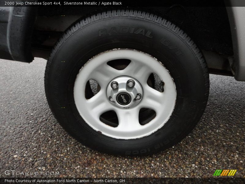Silverstone Metallic / Agate Black 2000 Jeep Cherokee Sport 4x4