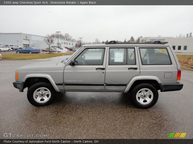 Silverstone Metallic / Agate Black 2000 Jeep Cherokee Sport 4x4