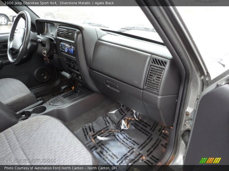 Silverstone Metallic / Agate Black 2000 Jeep Cherokee Sport 4x4